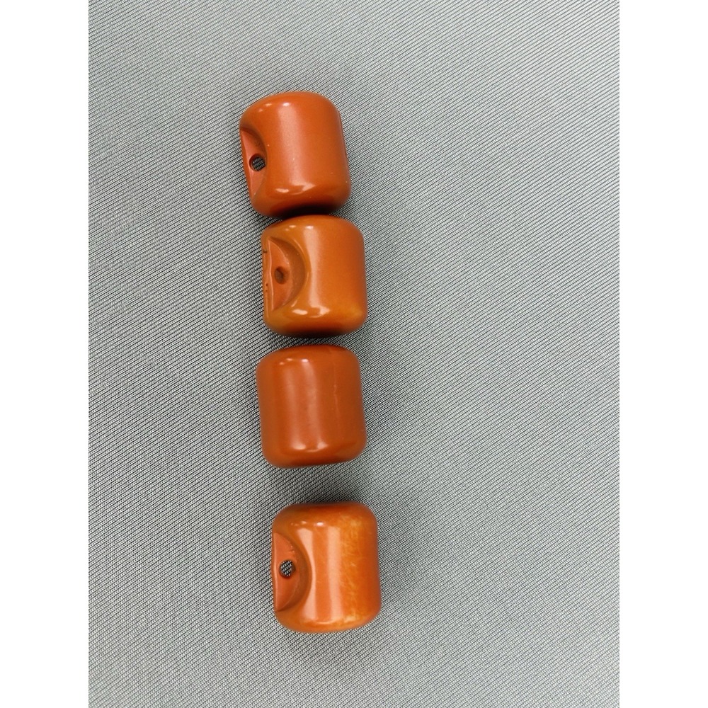 Vintage Burnt Orange Chunky Toggle Buttons Set Of 4 Possibly Bakelite
